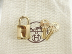 エルメス 南京錠 鍵2個 ゴールド パドロック キー 135 バッグチャーム@