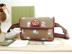 グッチ ベルトバッグ ドラえもん マイクロGG茶赤 ボディバッグ 四角 未使用@