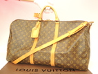 ルイヴィトン ショルダーストラップ付キーポル60 M41412 モノグラム ボストンバッグ@VI0990