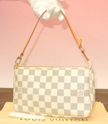 ルイヴィトン アクセサリーポーチ N51986 ダミエアズール ハンドポーチ ポシェットアクセソワール@CA0028