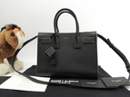 サンローラン サックドジュールベイビー YSL レザー黒白 s付ハンドバッグ 極美品@