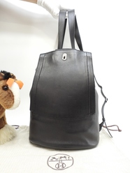 エルメス バックパック GR24 ヴォーエヴァーカーフ黄 リュックサック バックパック バッグ@D