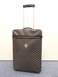 ゴヤール トロレ ヘリンボーン 黒黒 トロリーバッグ 旅行用キャリーバッグ@