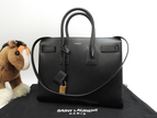 サンローラン サックドジュール YSL レザー黒ピンク トートバッグ ハンドバッグ 美品@GNR378299-0715