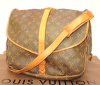ルイヴィトン ソミュール35 M42254 モノグラム 斜掛両面ショルダーバッグ@8905VI