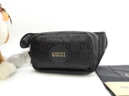 グッチ クロスボディバッグ オフザグリッドGG ナイロン/レザー黒 ウエストバッグ ベルトバッグ 未使用@