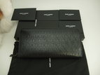 サンローラン ロングウォレット YSL レザー黒 ラウンドジップ長財布 中古@
