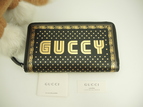 グッチ ロングウォレット GUCCY レザー黒 ジップ長財布 未使用@