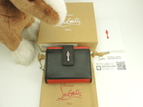 クリスチャンルブタン 2折財布 パロマ レザー黒赤 コンパクトウォレット 美品@