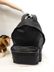 サンローラン バックパック シティYSL レザー黒 リュックサックバッグ 美品@