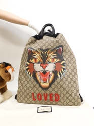 グッチ バックパック アングリーキャット クーリエGG リュックサック 新品同様@
