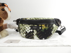 ジミーチュウ ボディバッグ ヨーク ナイロン緑系レザー黒 ウエストバッグ@MVGYMV