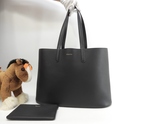 ティファニー トートバッグ レザー 黒 ショッピングバッグ ショルダーバッグ 美品@