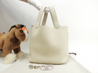 エルメス ピコタンロックMM トリヨンクレマンス クレ ハンドバッグ トートバッグ 美品@Z