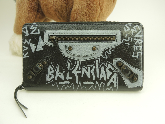バレンシアガ　ラウンドファスナー長財布　白ロゴ ×シルバー バレンシアガ 長財布のおすすめ人気商品一覧 通販 - Yahoo