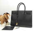 サンローラン サックドジュールM YSL スムースレザー黒 メンズトートバッグ ハンドバッグ 美品@