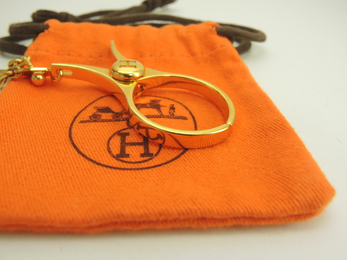 エルメス バッグチャーム フィルー ゴールド キーリング