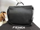 フェンディ ピーカブー大 モンスター セレリア黒 メンズハンドバッグ ビジネスバッグ 極美品@