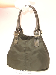 プラダ ハンドバッグ ナイロン 黒@