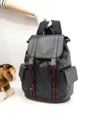 グッチ バックパック大 オフィディア オールドGGシェリー黒 メンズリュック 極美@