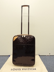 ルイヴィトン ペガス45 M91277 ヴェルニ/アマラント 旅行用キャリーバッグ 極美品@MB0068