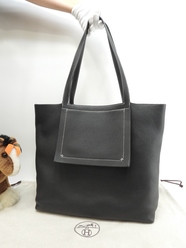 エルメス カバセリエ46 トリヨンクレマンス 黒 トートバッグ ショルダーバッグ 極美品@Z